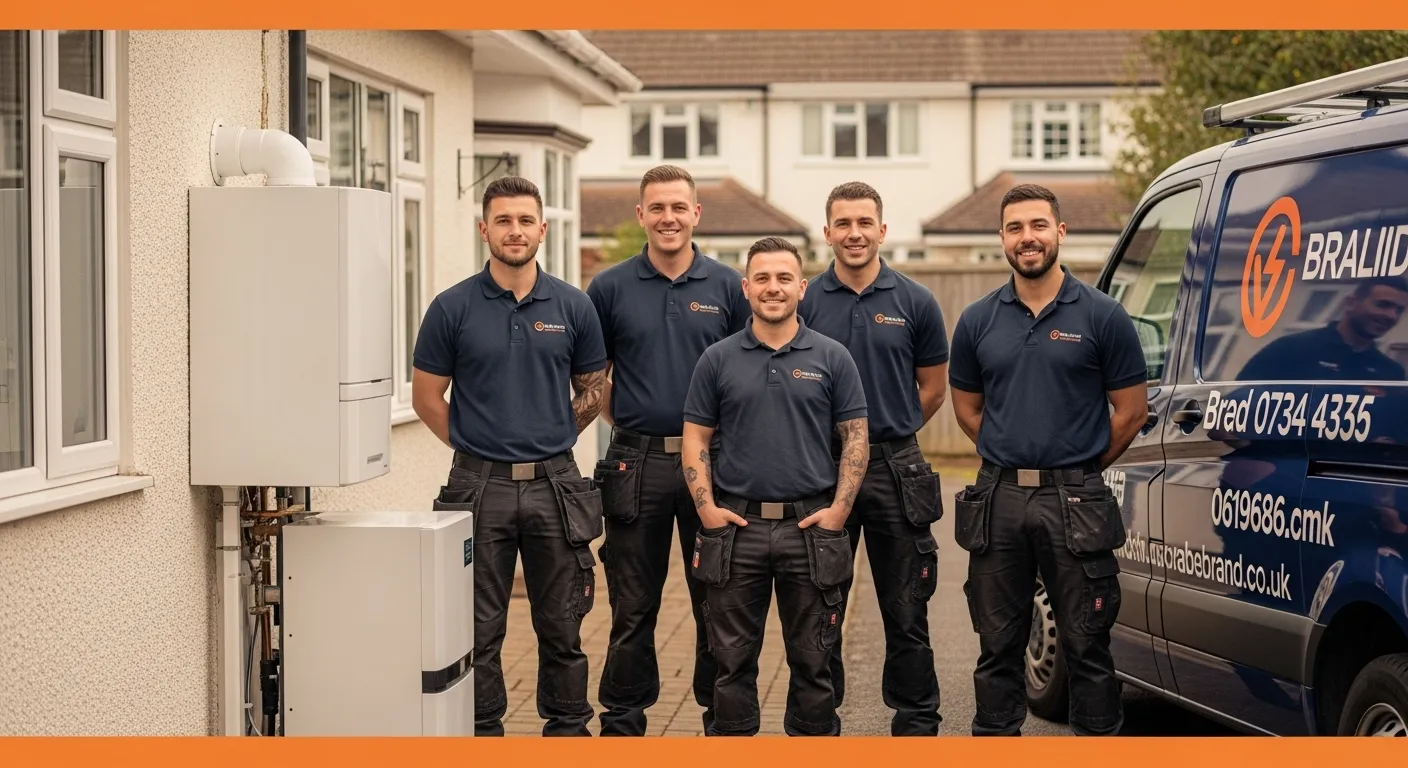 Modern boiler with integrated smart controls and Wi-Fi connectivity for remote heating management