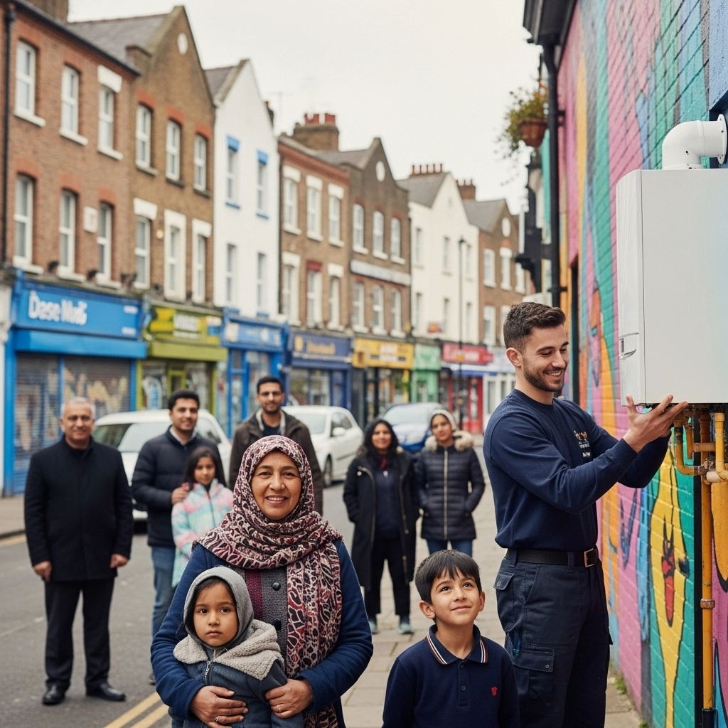 Modern boiler installation in Belfast