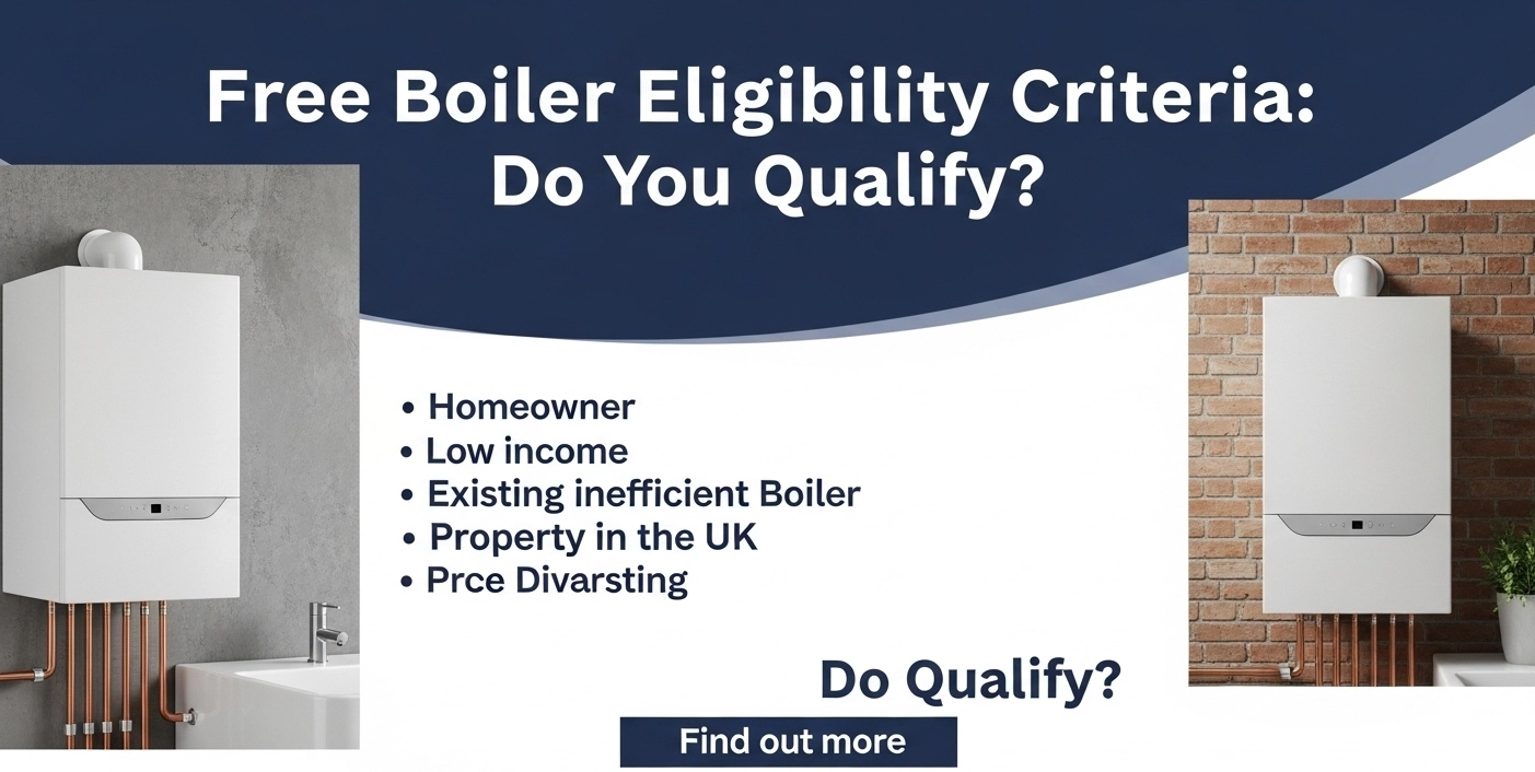 Family checking free boiler eligibility criteria on laptop